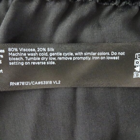 Eileen Fisher Velvet Ankle Pants Women's Plus Size 2X Black Wide Leg Silk Blend - Picture 9 of 9